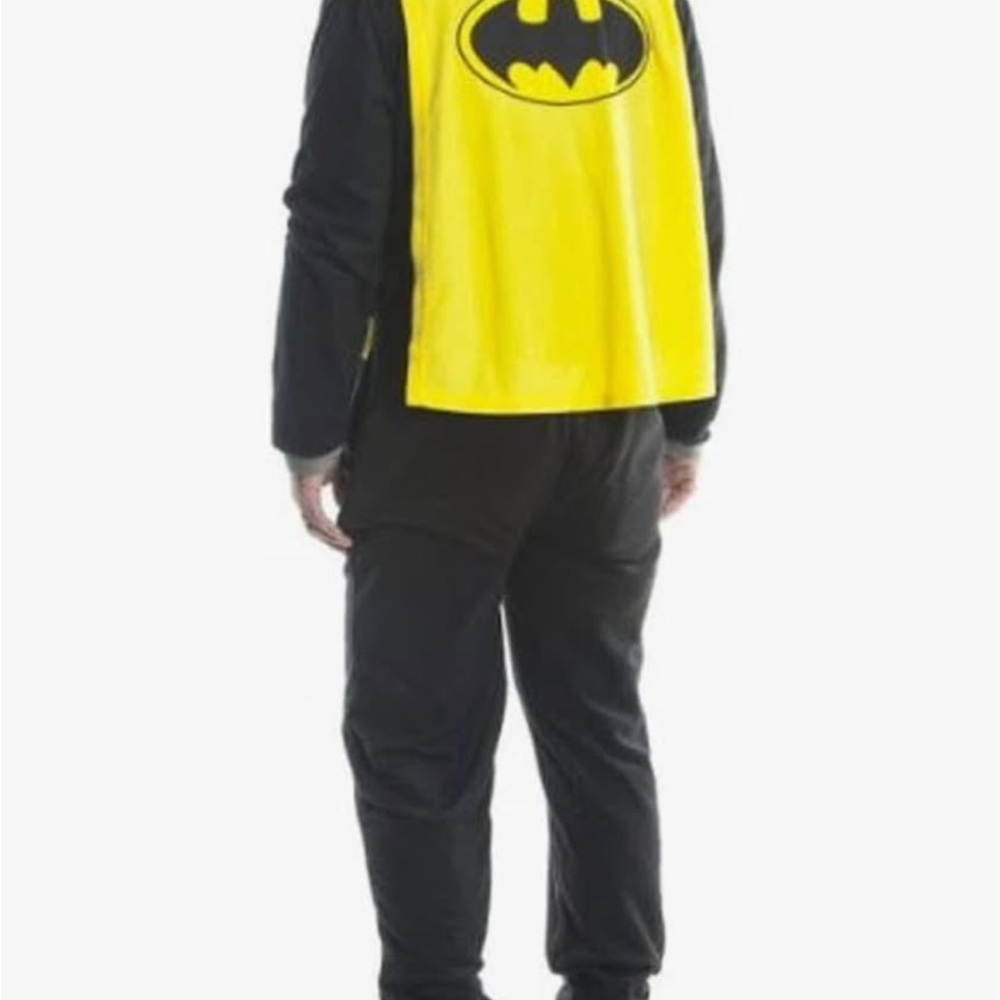 Men’s Batman PJ Onesies Costume with Cape
